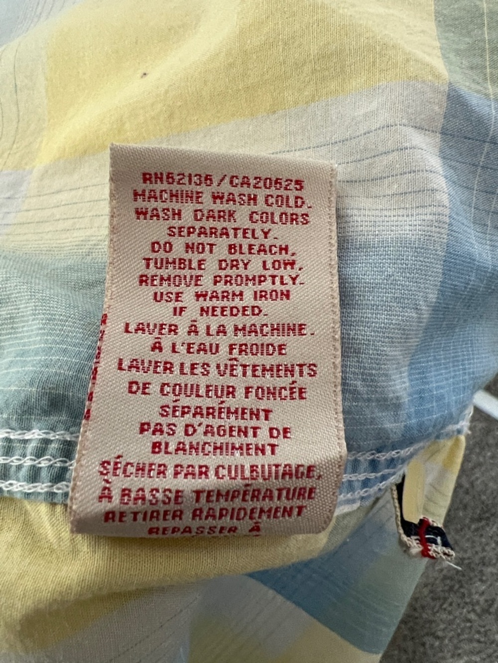 GUESS Men’s Light Blue & Yellow Plaid Cotton Short-Sleeve Button Shirt - Size XL - Picture 9 of 12
